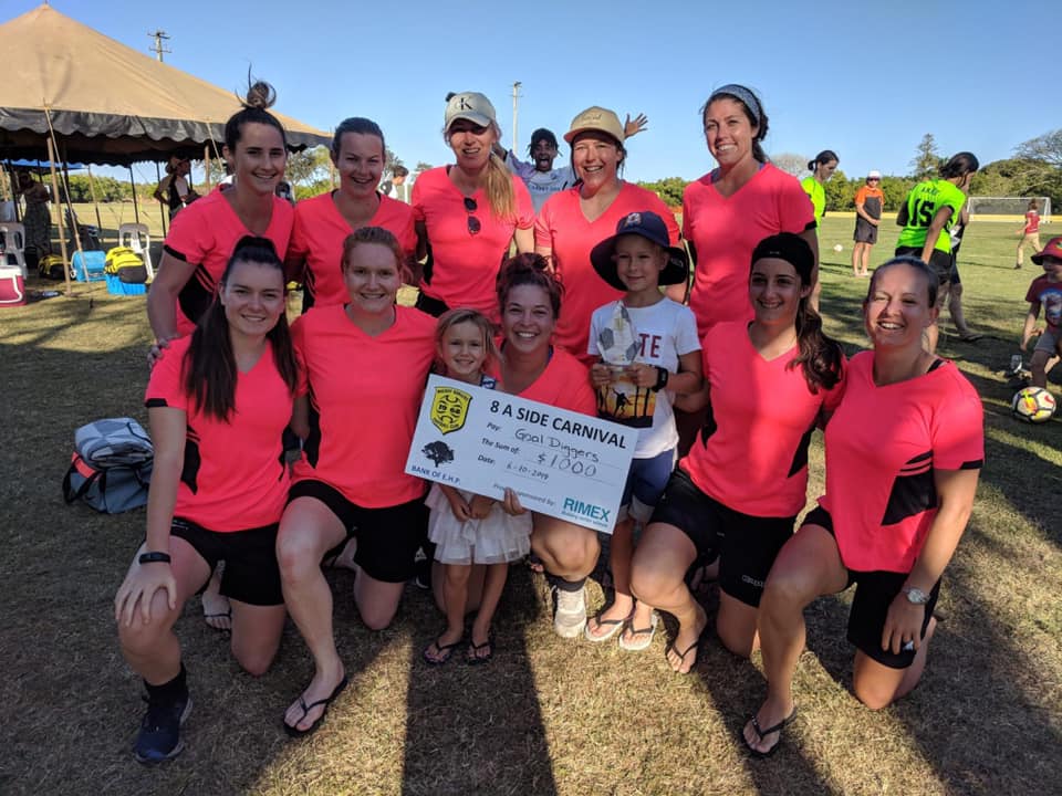 2019 Congratulations to our Mackay Lions Soccer Club womens' team who won the Rangers 8 a side competition